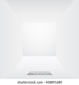 White copyspace. Vector illustration eps10. Similar to 3d room.
