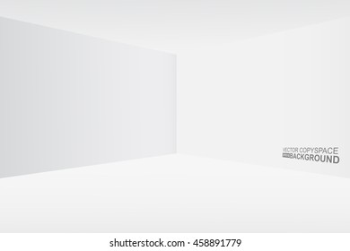 White copyspace. Vector illustration eps10. Similar to 3d room.