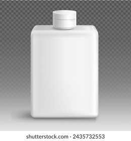 white cosmetic container on white background