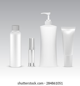 White Cosmetic containers 