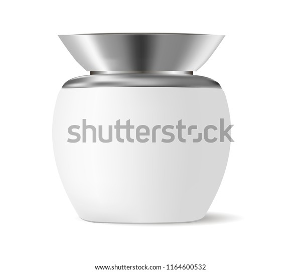 Download White Cosmetic Cream Jar Mockup Template Stock Vector Royalty Free 1164600532 3D SVG Files Ideas | SVG, Paper Crafts, SVG File