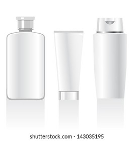 White cosmetic tubes