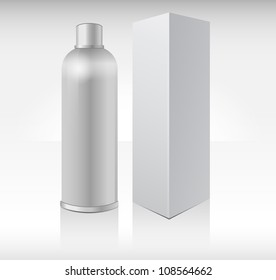 White cosmetics containers, bottle with package