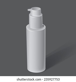 White cosmetics containers, bottle, vector illustration eps 10