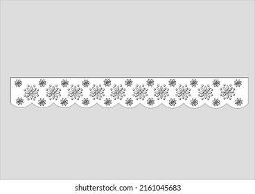 white cotton lace hand drawn