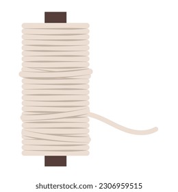 White cotton thread spool isolated, needlework and hobby concept