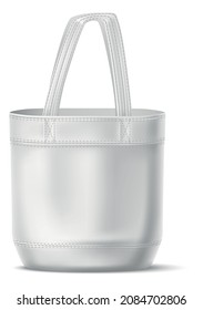 White cotton tote bag mockup. Grocery shopping reusable package