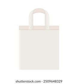 Bolsa de algodão branco Tote Eco Mockup no fundo branco. Vetor