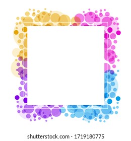 white cover on a colorful background
