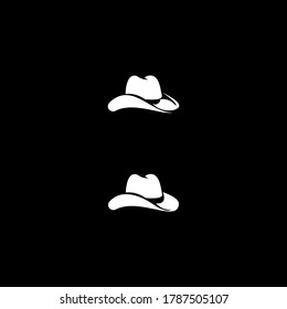 white cowboy hat vector icon template,eps 10