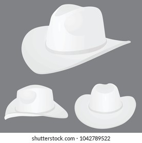 White cowboy hat. vector illustration