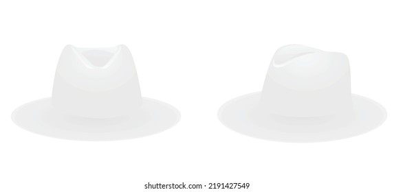 sombrero blanco de vaquero. ilustración vectorial