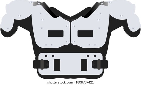 white CP Series PCQK Adult Football Shoulder Pads