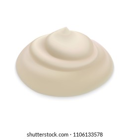 White Cream isolated on white background