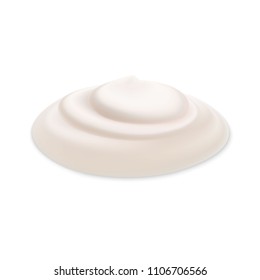 White Cream isolated on white background