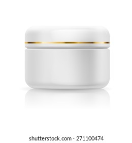 white cream isolated on a white background