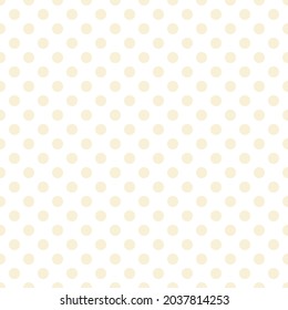 White and cream Polka Dot seamless pattern. Vector background.