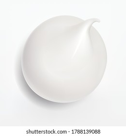 
White cream, realistic vector illustration.