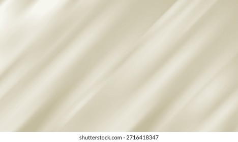White cream texture with smooth waves. Vector realistic illustration of whipped milky yoghurt or liquid silk surface with soft folds and ripples, dairy product background, organic cosmetics texture