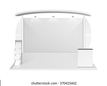 Diseño del stand de exhibición creativa en blanco. Plantilla de cuadro. vector de identidad corporativa