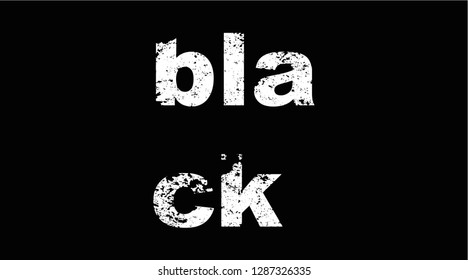 
white creative letters black