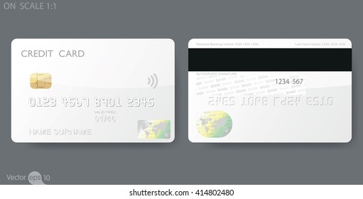 Plantilla de tarjeta de crédito blanca
