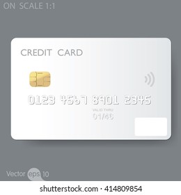 White credit card template