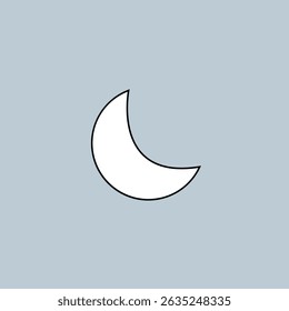 White crescent moon vector symbol icon design. Half moon icon Symbol collection. Moon icon vector sign illustration design. crescent moon icon set isolated on background. Eps file 70.