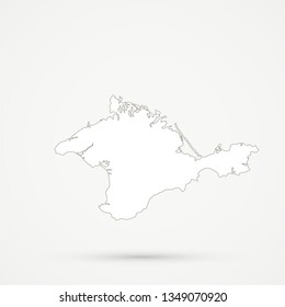 White Crimea Map Illustration
