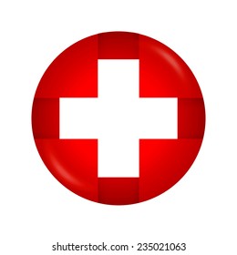 White Cross Medical Symbol Switzerland Flagvector Stock Vector (Royalty ...