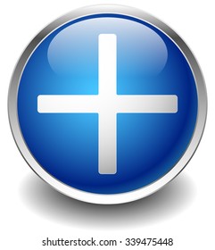 White cross over blue background for healthcare concepts