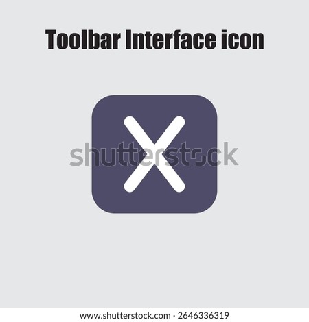 White cross symbol displayed inside of a rounded square for an abstract interface or sign design element.