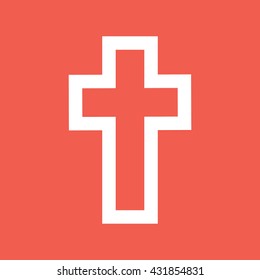 White cross symbol icon vector
