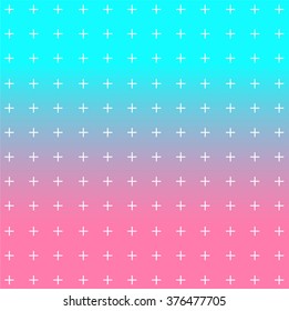 White crosses on a azure and purple background