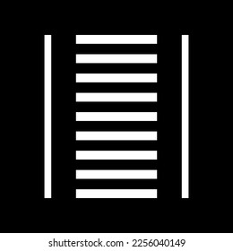 White crosswalk for safety walking across the street road slow down pedestrian traffic on black asphalt background top view flat vector design.