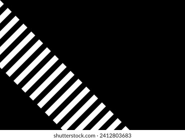 White crosswalk for safety walking across the street road slow down pedestrian traffic on black asphalt background top view flat vector design