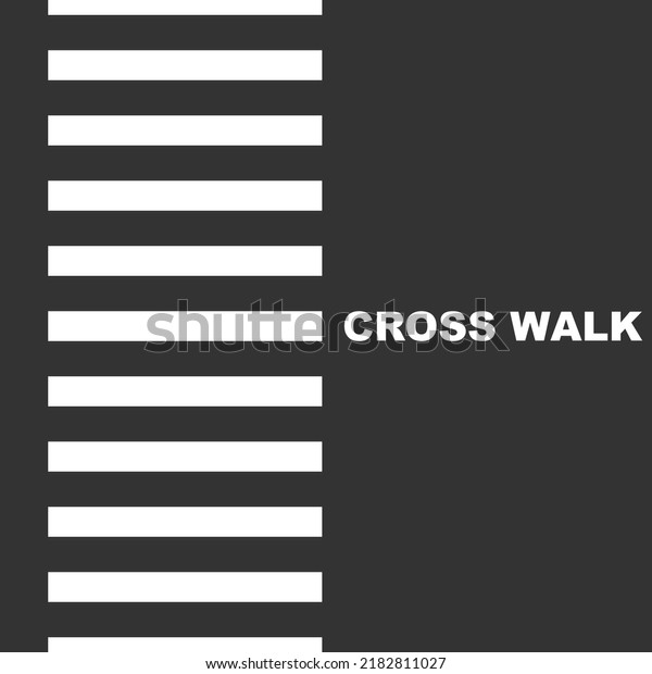 White crosswalk for safety walking across the\
street road slow down pedestrian traffic on black asphalt\
background top view flat vector\
design.