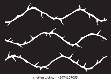 white crown of thorns image isolated on black background