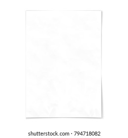 white crumpled paper background