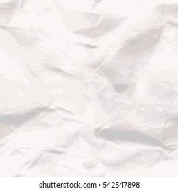 White crumpled paper seamless pattern background