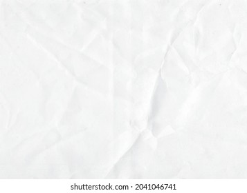 White crumpled paper texture background. Empty leaf of crumpled paper. Vector illustration EPS10