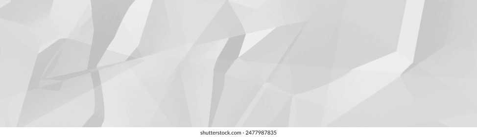 Weißer zerknitterter Papiertexturhintergrund. Reinigen Sie den leeren Hintergrund aus weißem zerknittertem Papier. Vektorillustration