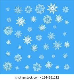 White Crystal of snow pattern
