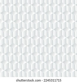 White cube geometric background, paper art pattern