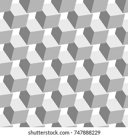 White Cubes Seamless Pattern