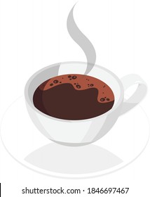 taza blanca de café negro
