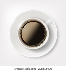 white cup with coffee