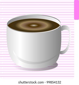 white cup with coffee