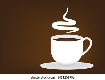 White cup of coffee caffeine drink 