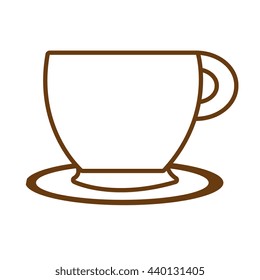 white cup of coffee front view over isolated background,vector illustration